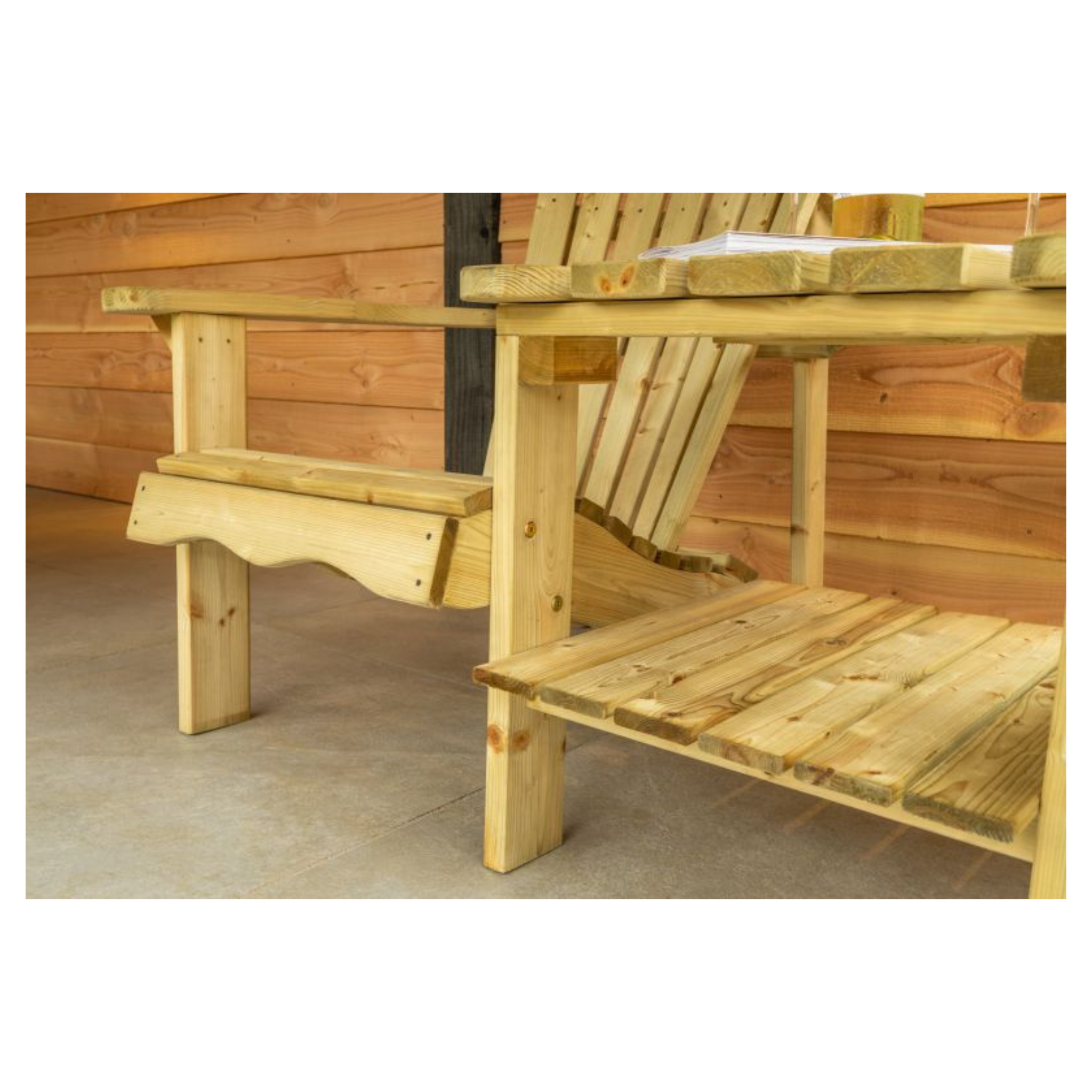 Loveseat Parijs vuren gedroogd, groen geïmpregneerd