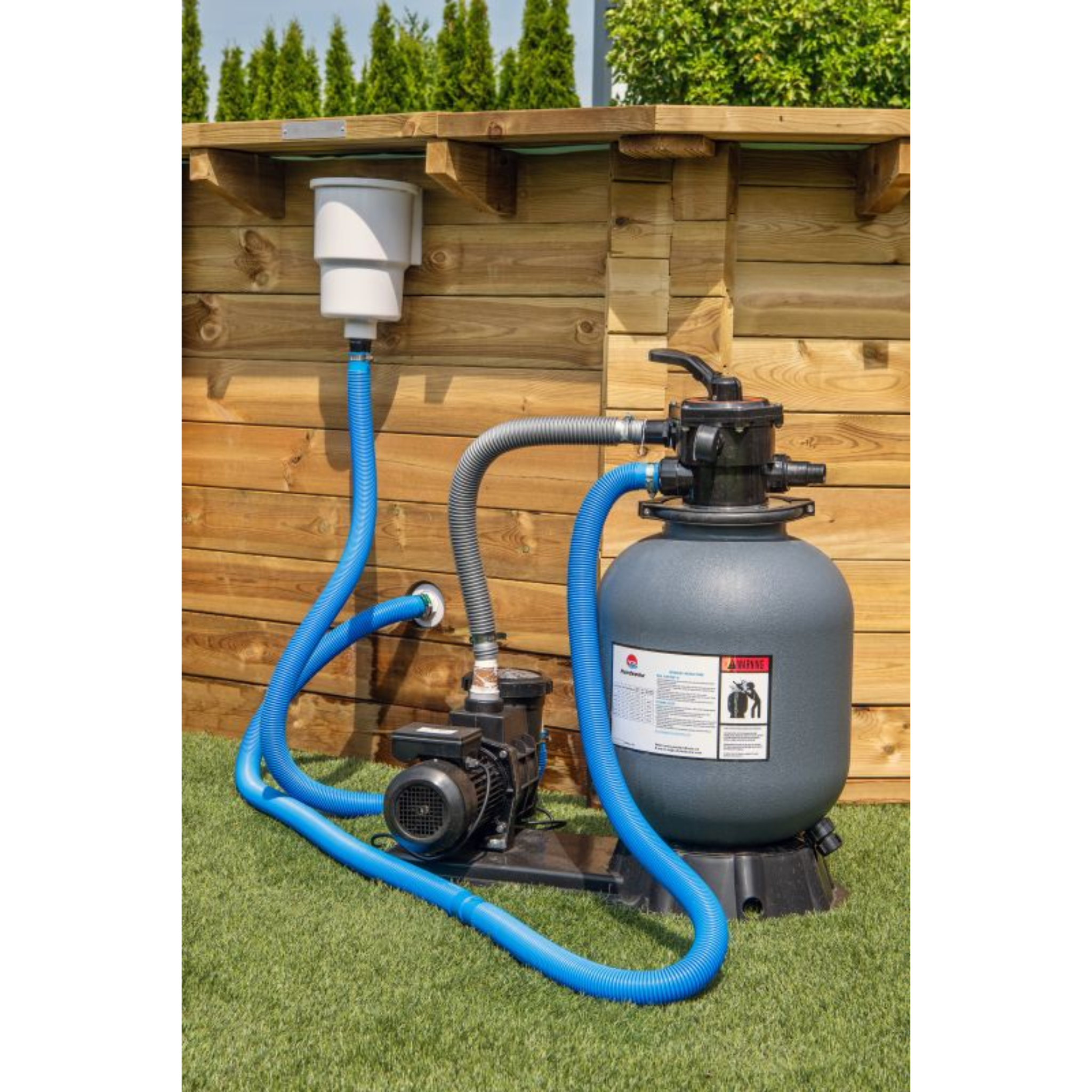 Luxe houten zwembad Daaibooi Beach 563 x 352 x 124 cm