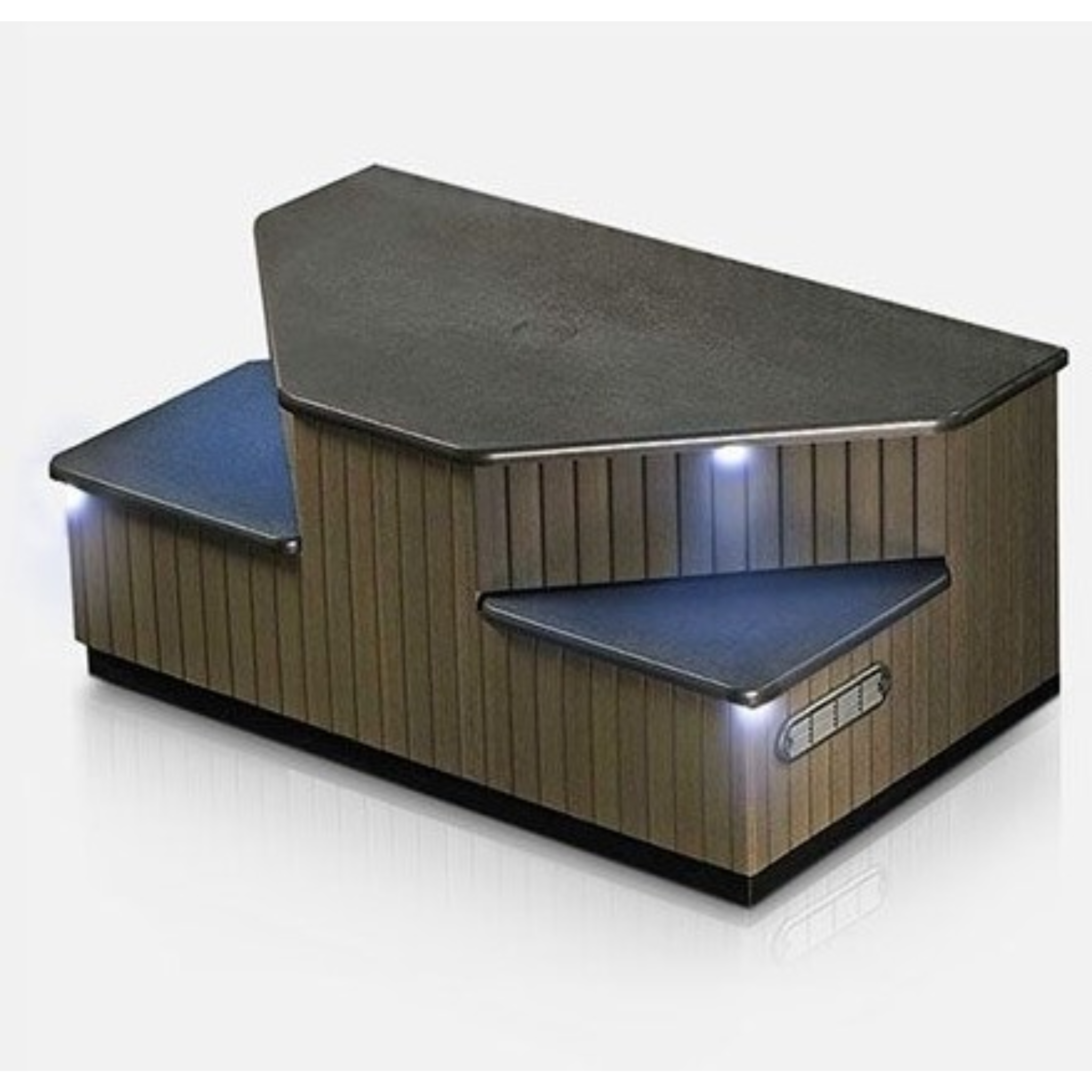 Step-PP Tiered/Ebony Enivro met LED