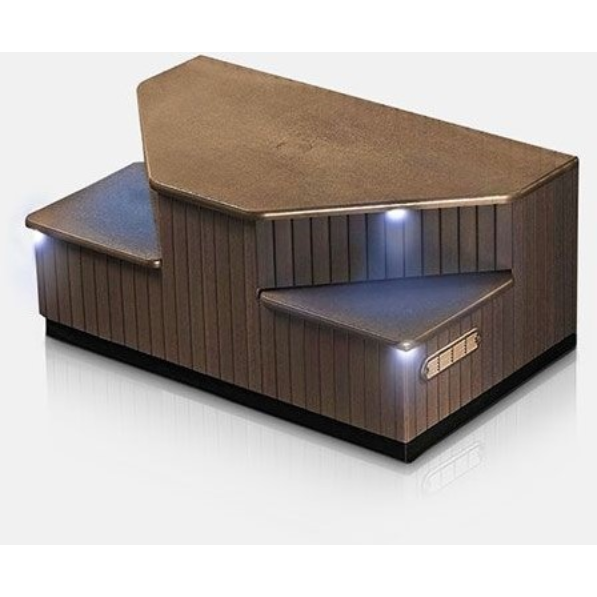 Step-PP Tiered/Walnut Enivro met LED