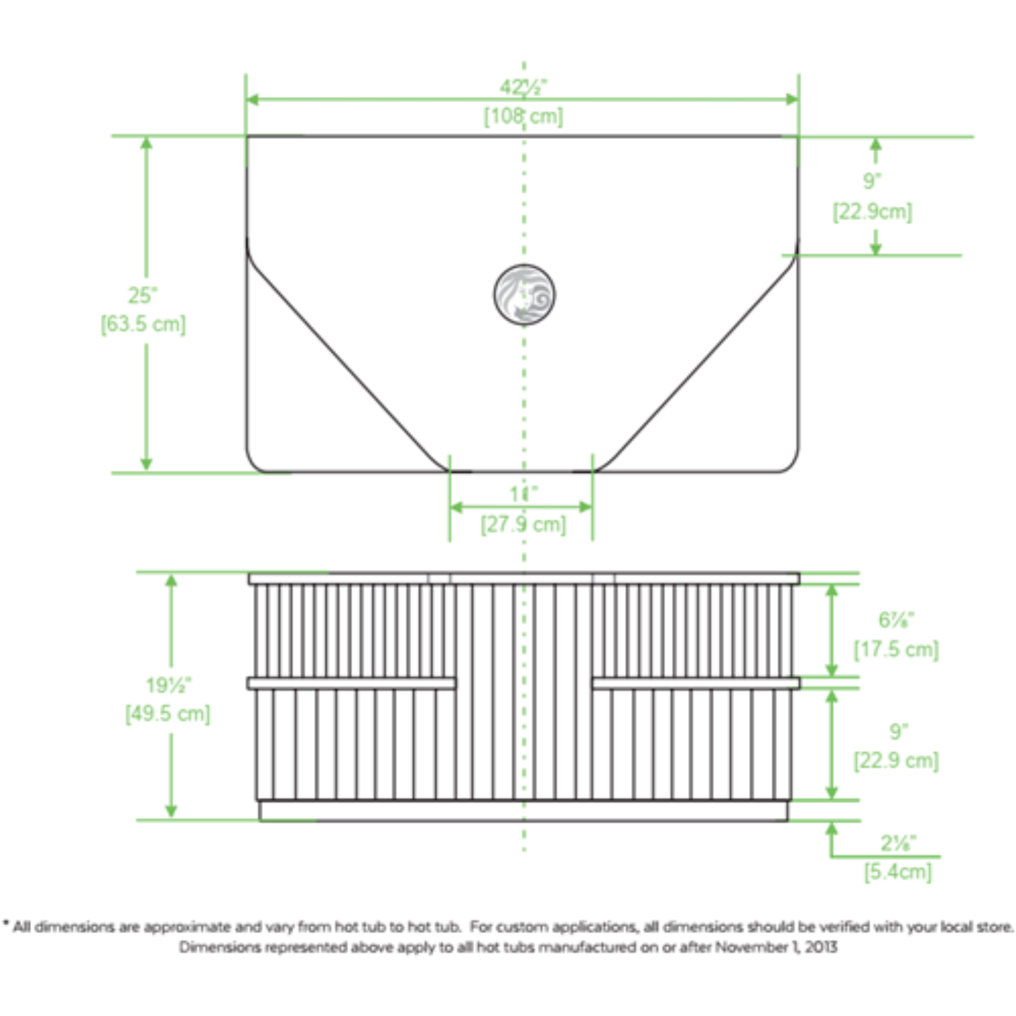 Step-PP Tiered/Walnut Enivro met LED