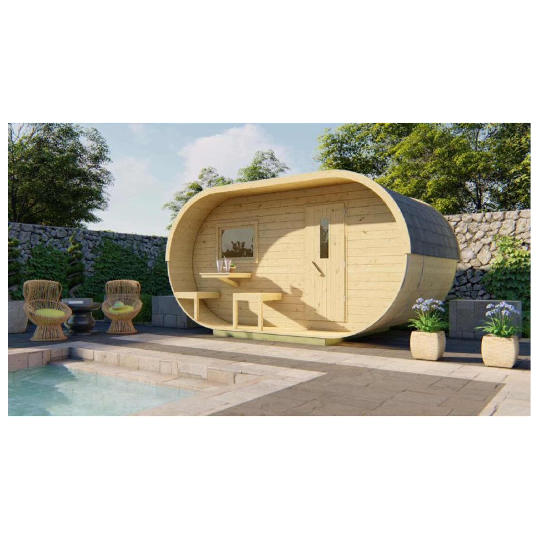 Sauna Oval 38 mm onbehandeld