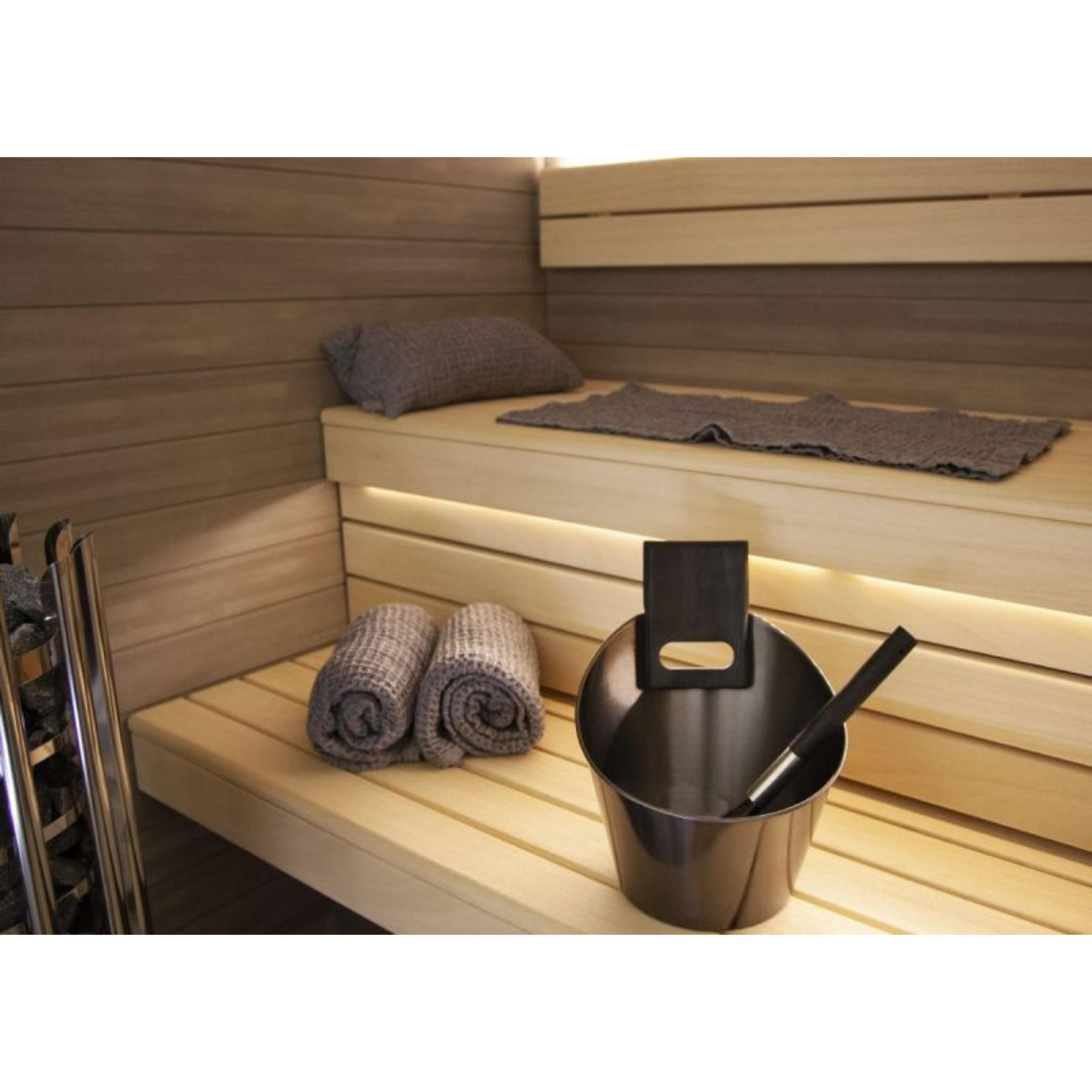 Sauna accessoire Harvia door Luhta saunakussen 22,0 x 40,0 cm grijs