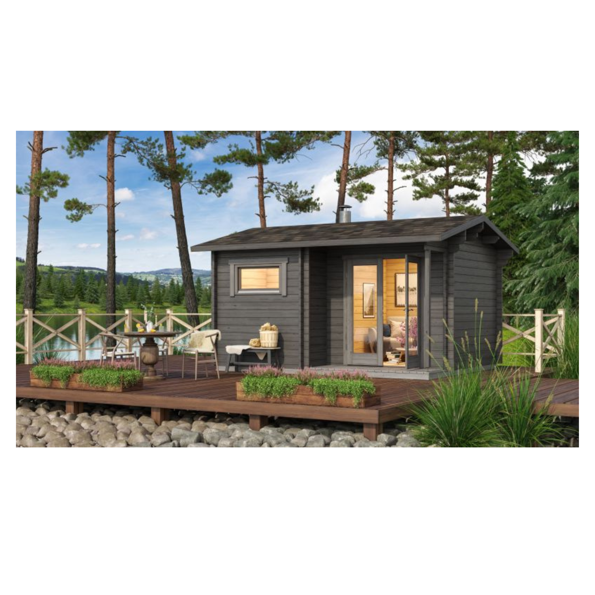 Saunahuis Juuka 40 mm