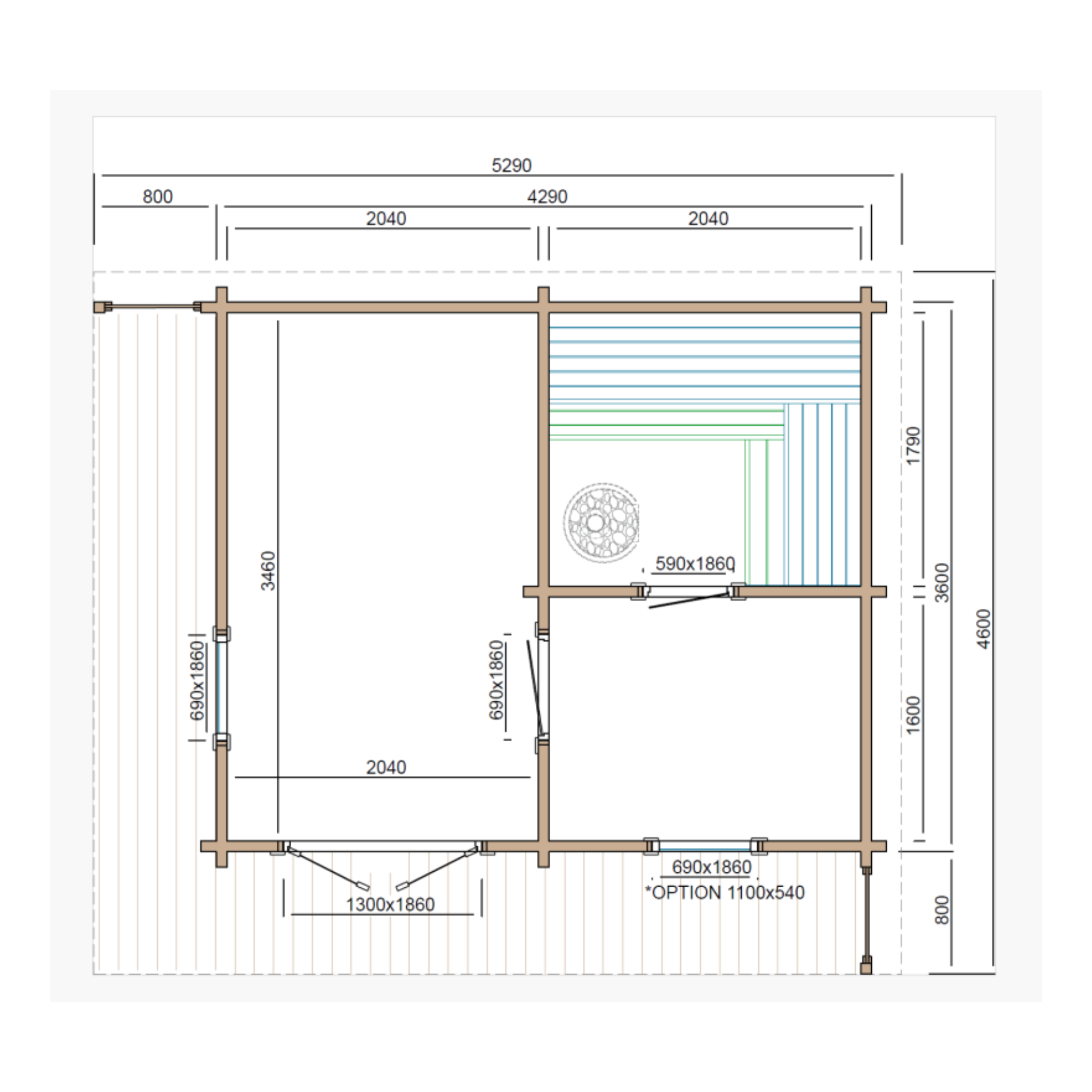 Saunahuis Puolanka 40 mm