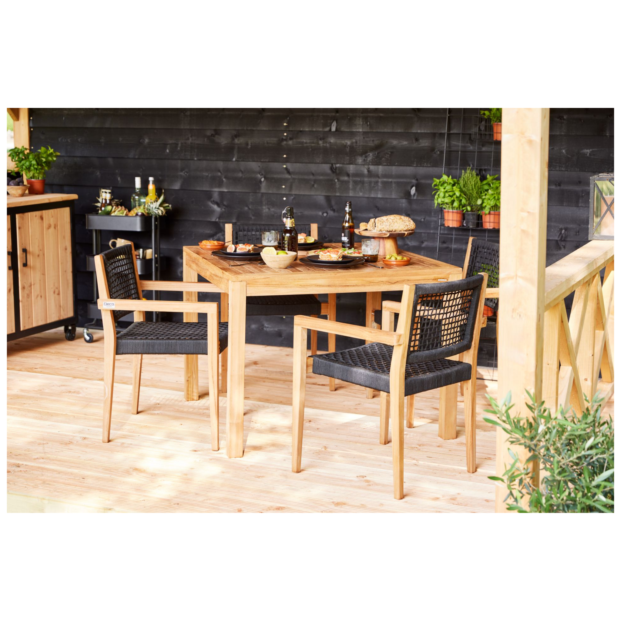 Stapelbare teak stoel Toledo (set van 2 stoelen)