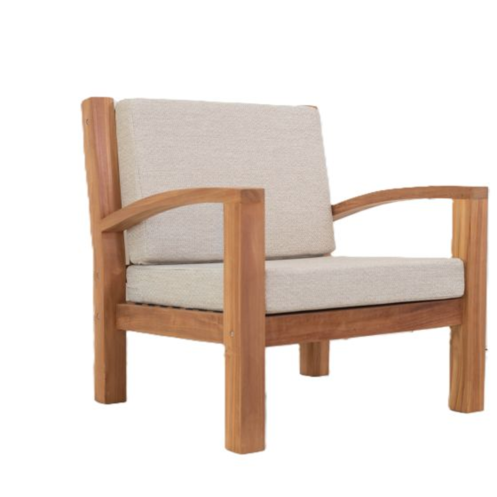 Teak modulaire lounge set Tambora – Fauteuil incl. kussens – 80 x 80 x H85 cm