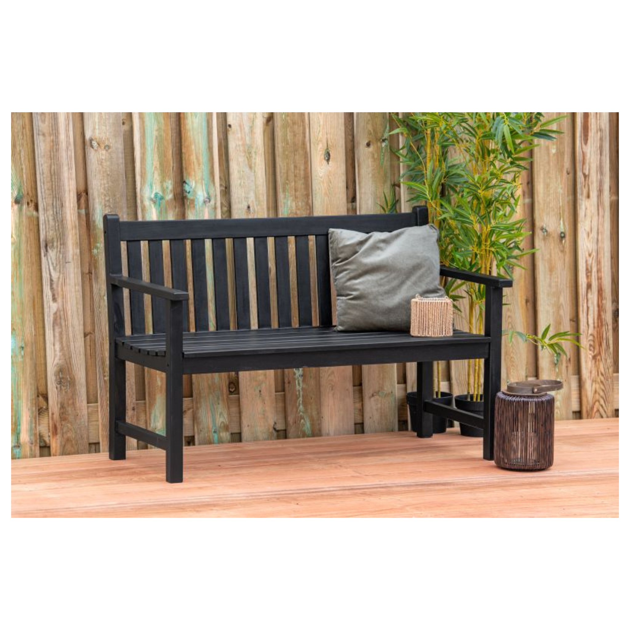 Tuinbank Nice, zwart gespoten