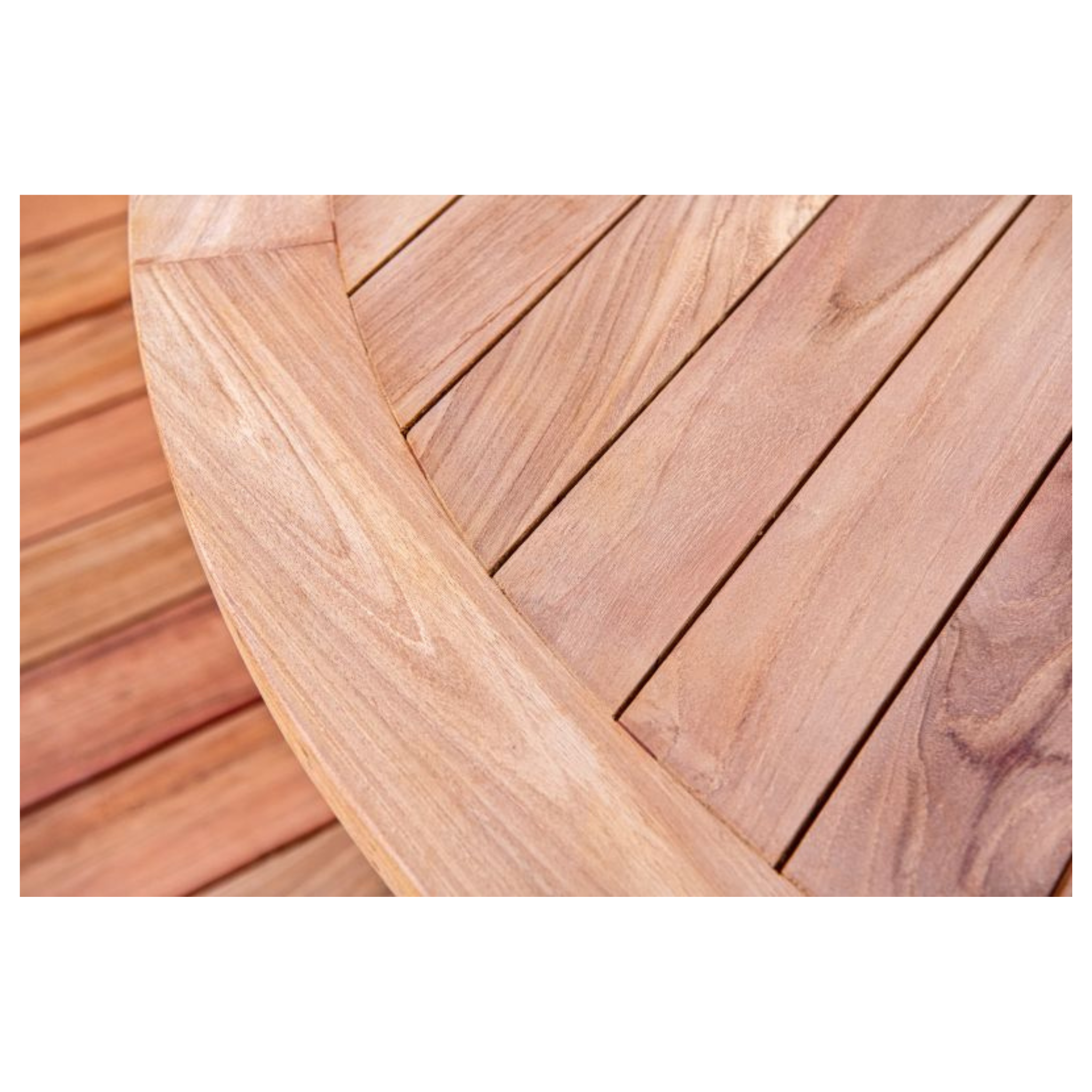 Tuintafel teak rond met kruispoot diameter 150 cm