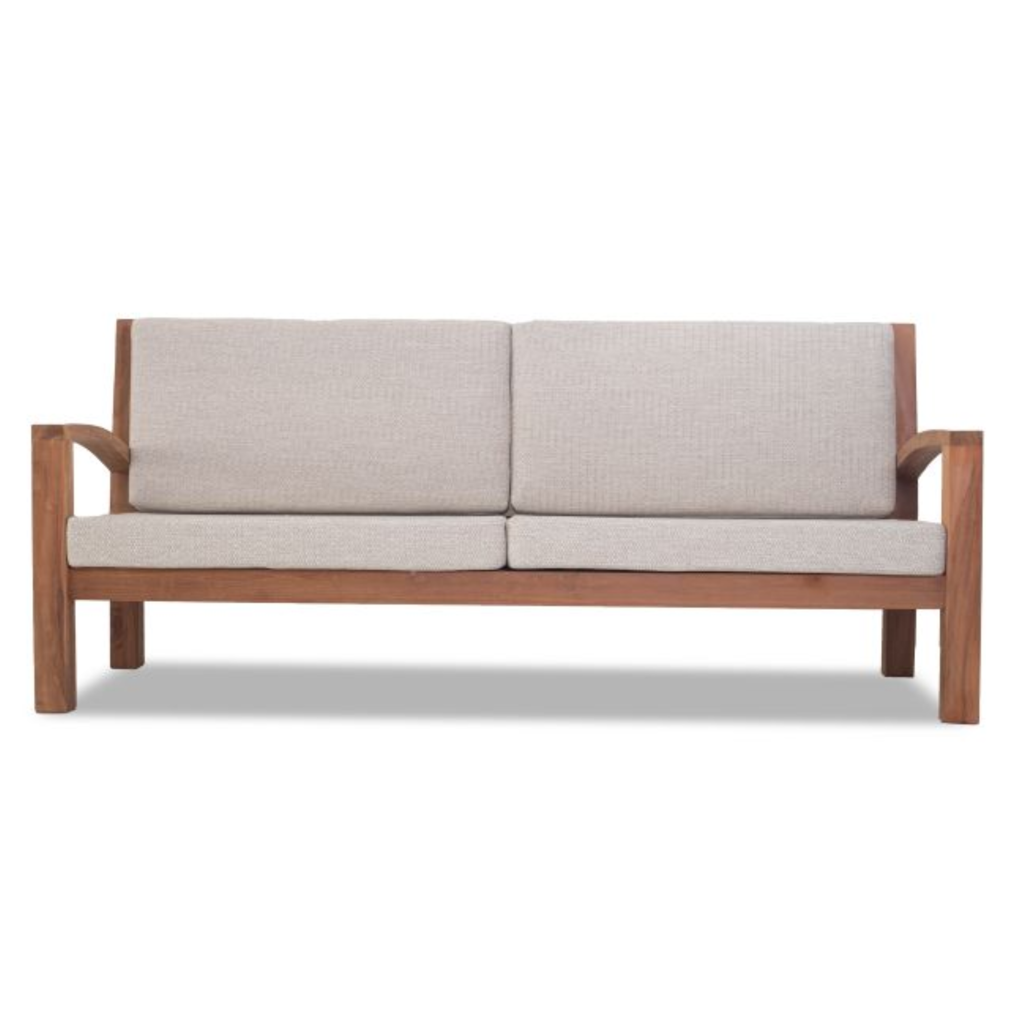 Teak modulaire lounge set Tambora – Bank incl. kussens - 195 x 80 x H85cm