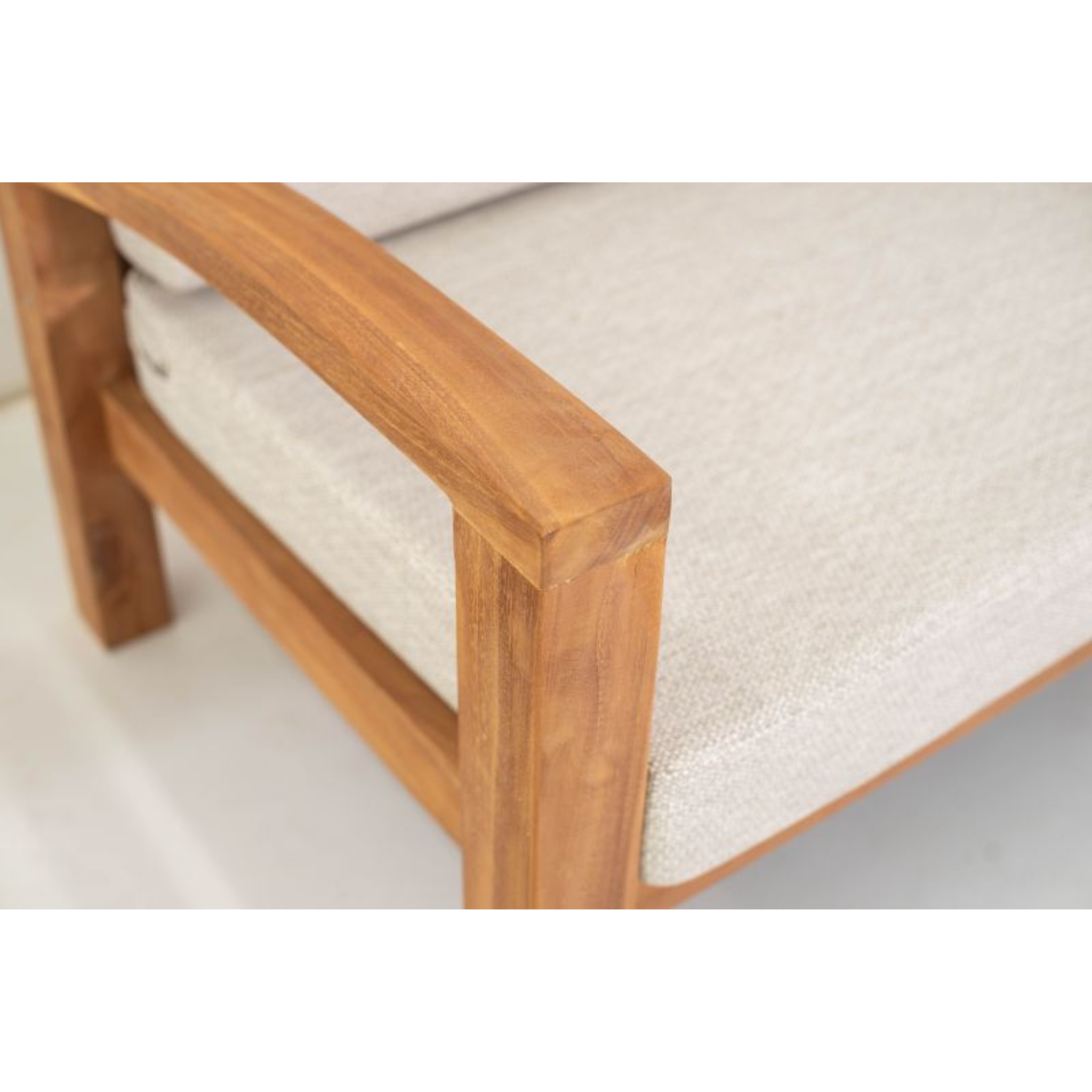 Teak modulaire lounge set Tambora – Bank incl. kussens - 195 x 80 x H85cm