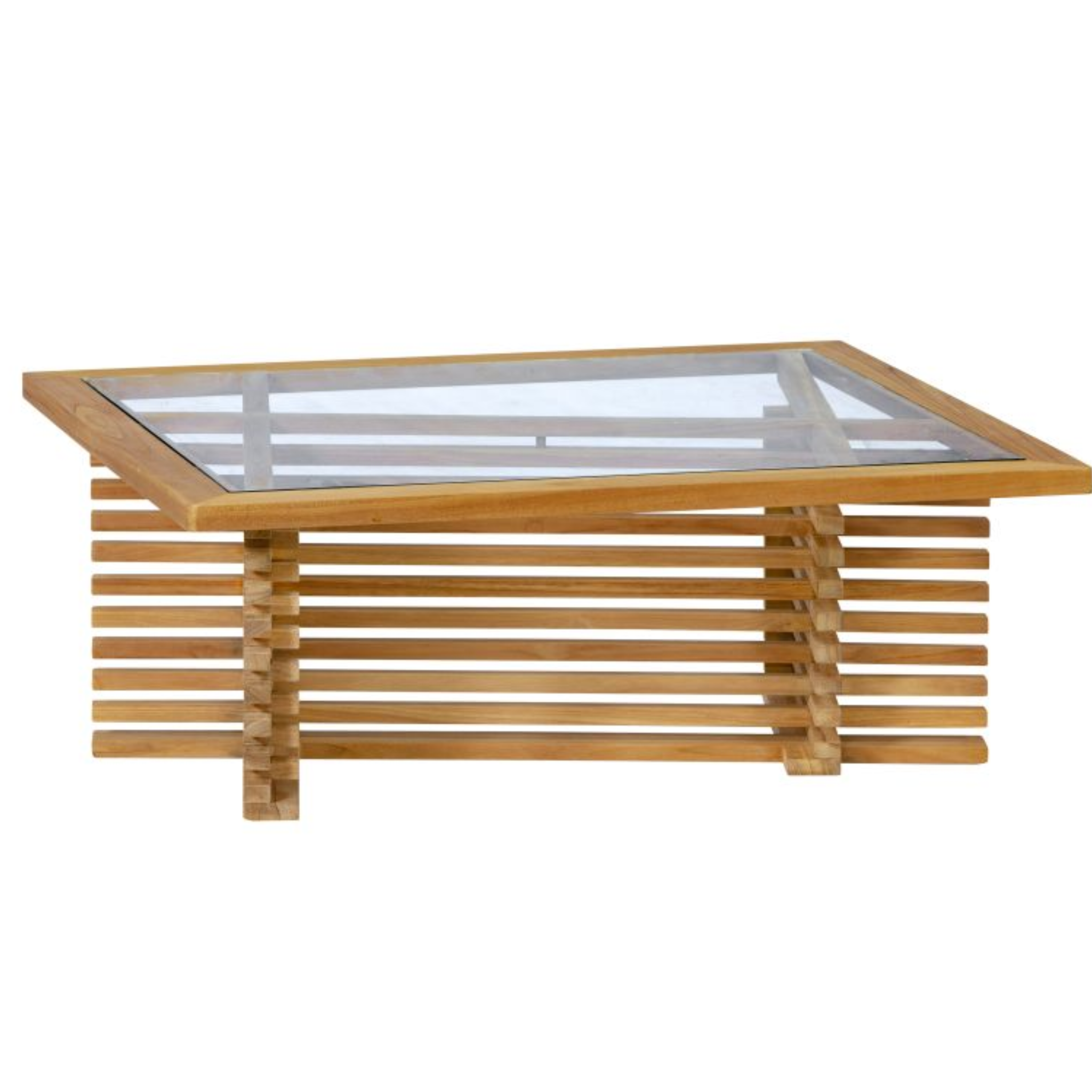 Teak loungeset Riverside tafel met glasplaat