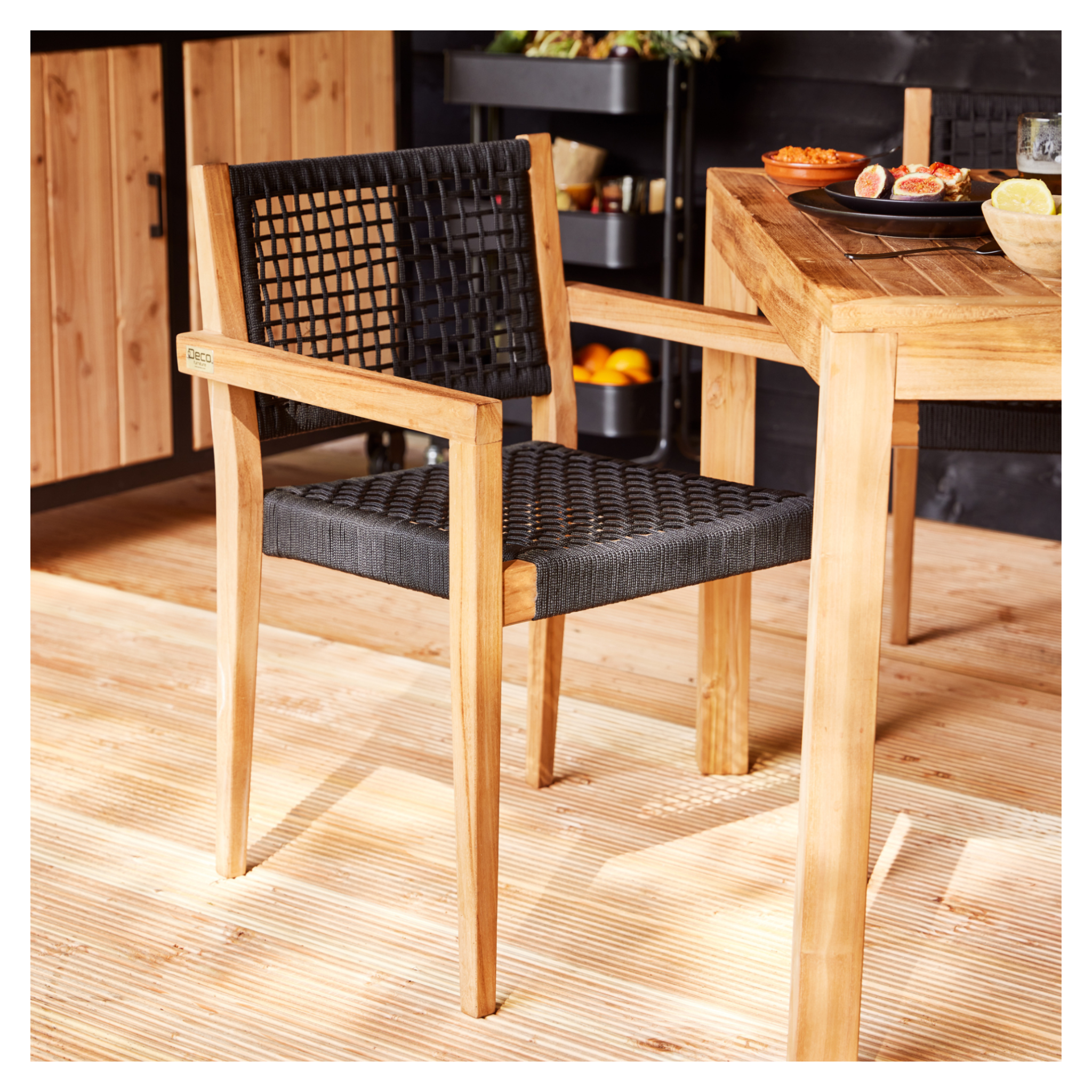 Stapelbare teak stoel Toledo (set van 2 stoelen)
