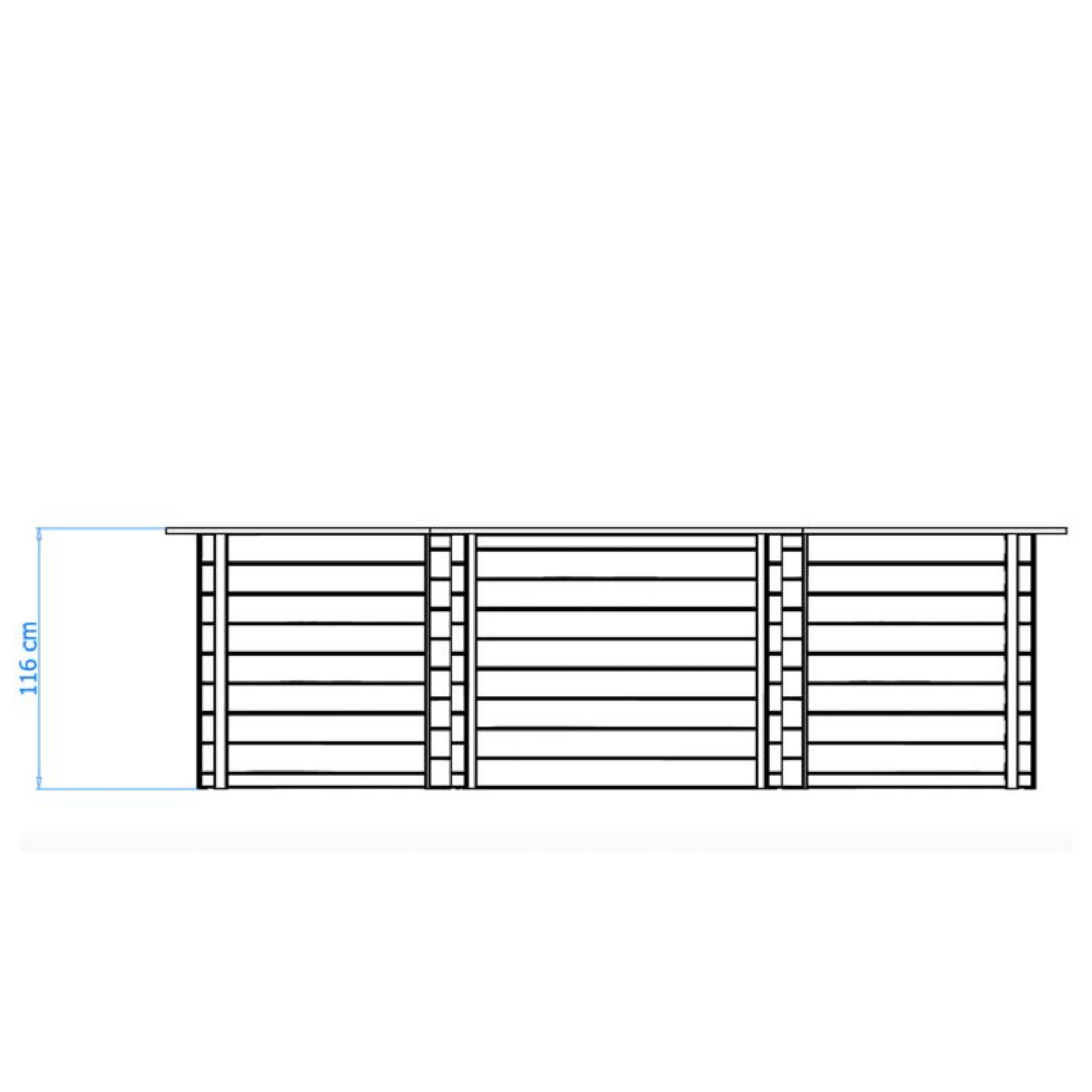 Luxe houten zwembad Cabana Beach 434 x 401 x 116 cm