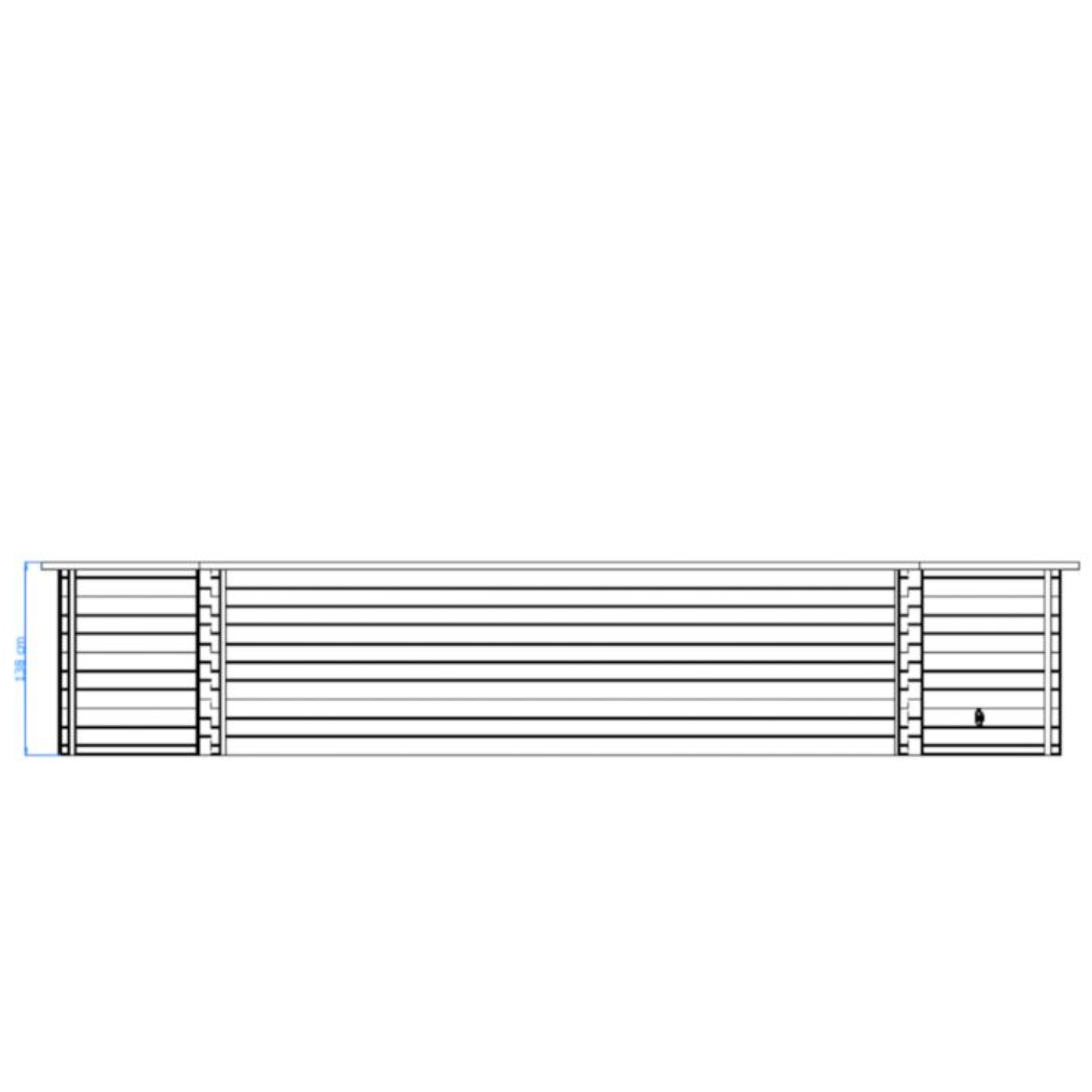 Luxe houten zwembad Cas Abou 814 x 460 x 138 cm