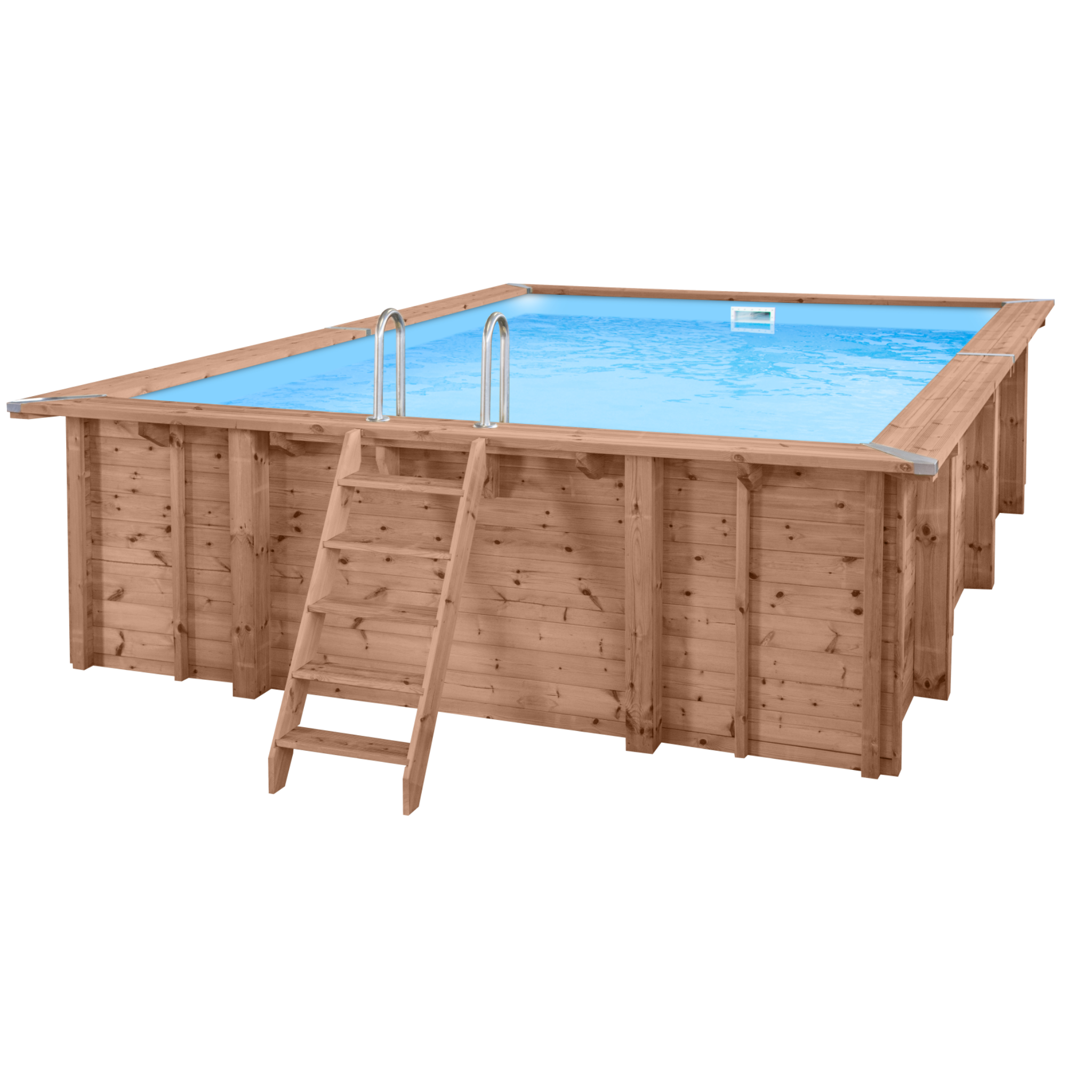 Luxe houten zwembad Playa Lagun 600 x 419 x 131 cm