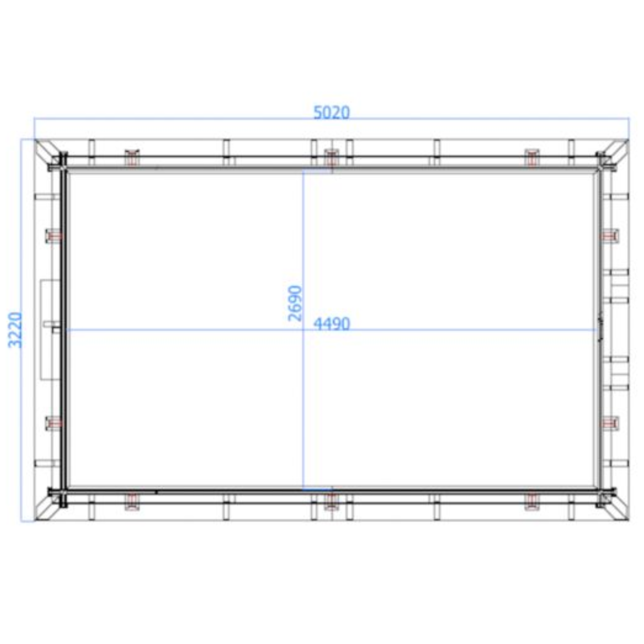 Luxe houten zwembad Santa Cruz 502 x 322 x 124 cm